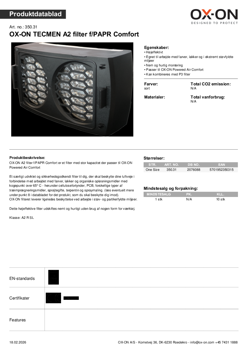 

Datablad   OX 350,31

