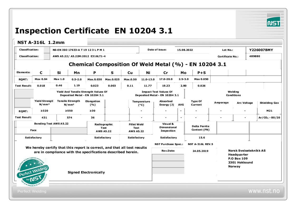 NST A-316L 1,2 x 5 kg Batch Y226007BMY.pdf