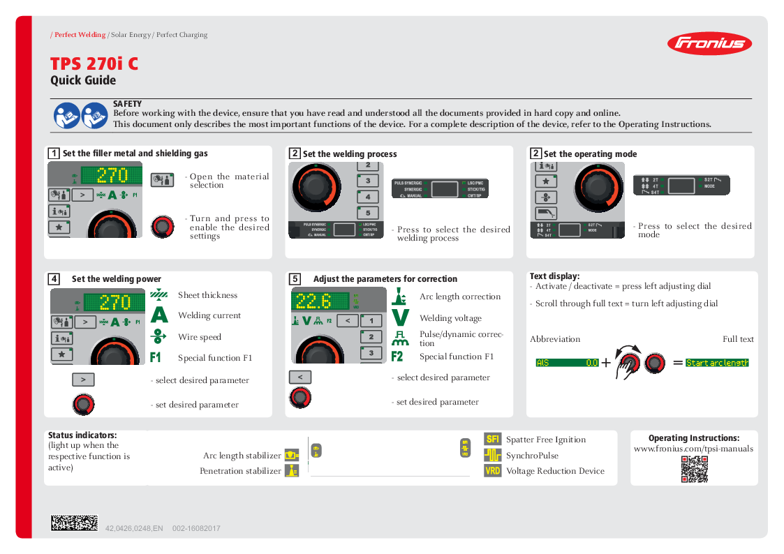 

TPS 270i C Quick Guide

