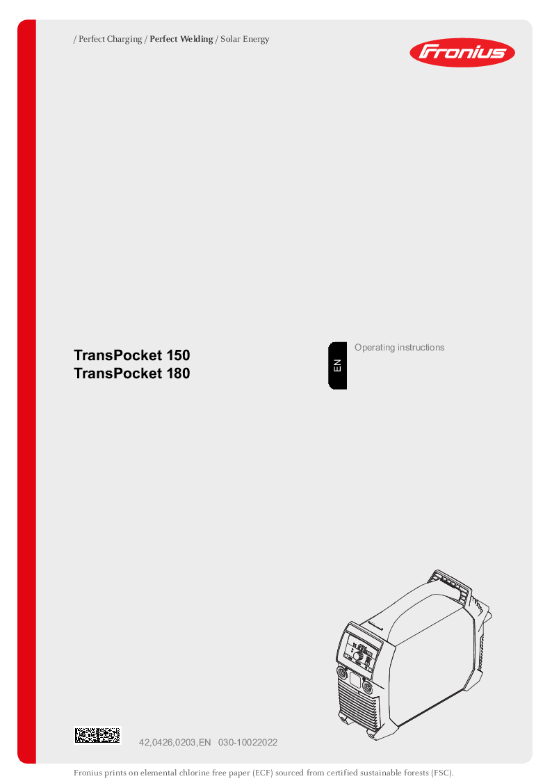 

TransPocket 150 180 TIG brugermanual

