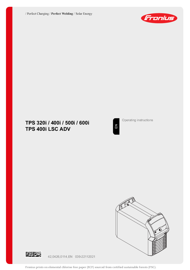 

TPSi 320i 400i 500i 600i 400iLSC brugermanual

