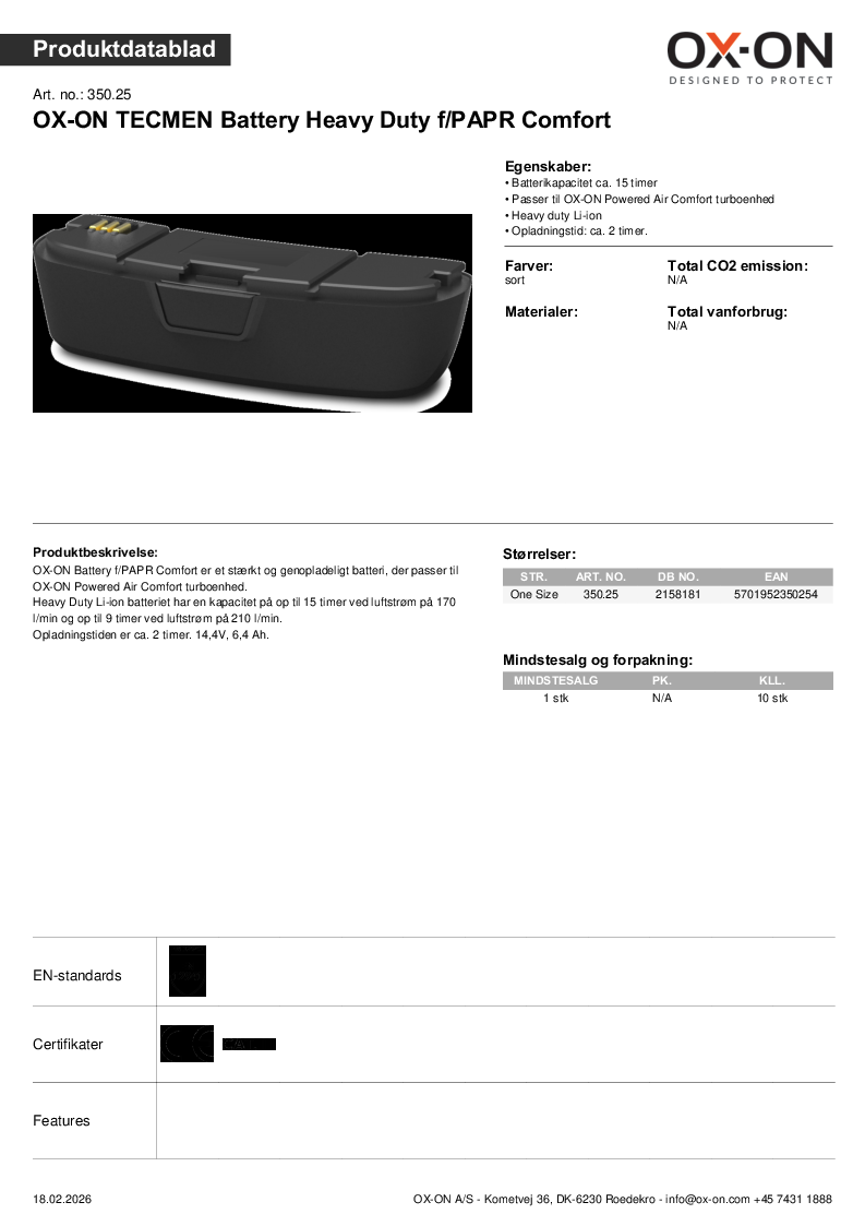 

Datablad   OX 350,25

