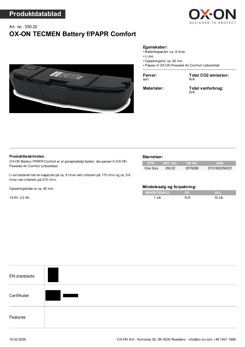 

Datablad   OX 350,22

