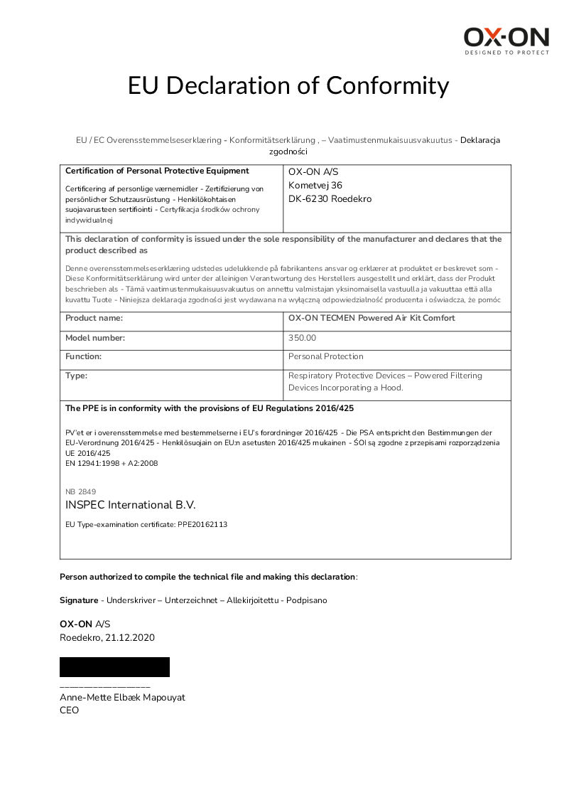 

Deklaration   OX 350,00

