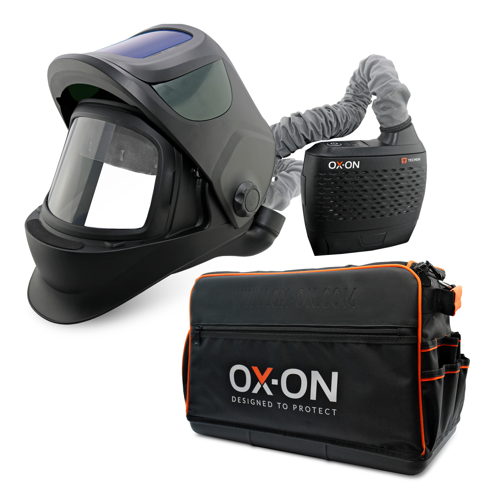 TECMEN Svejse og slibehjelme til friskluft