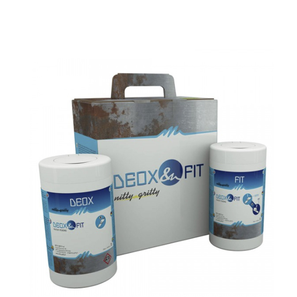 

Deox & Fit, deoxidizer og passiveringssæt, wipes 125 stk.