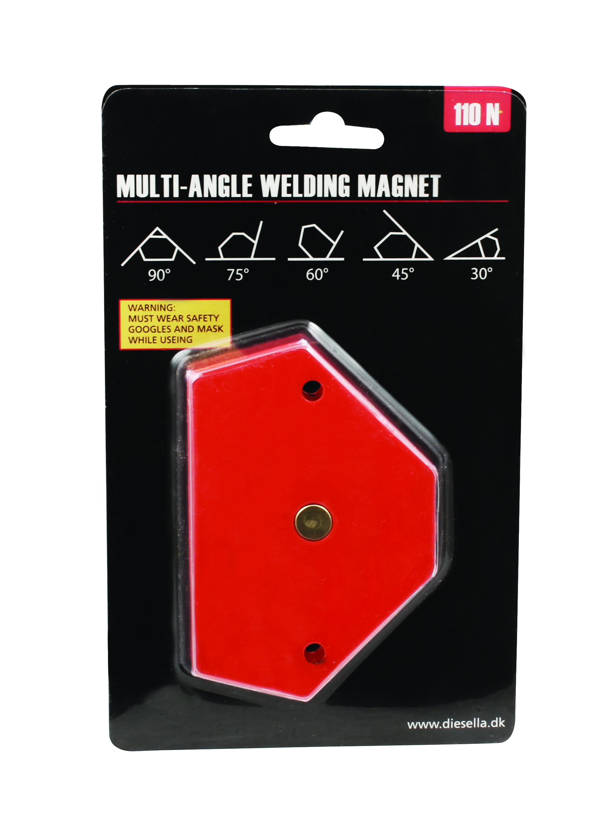 WLDPRO Multivinkel Svejsemagnet med 30°/45°/60°/75°/90° vinkler (110N)