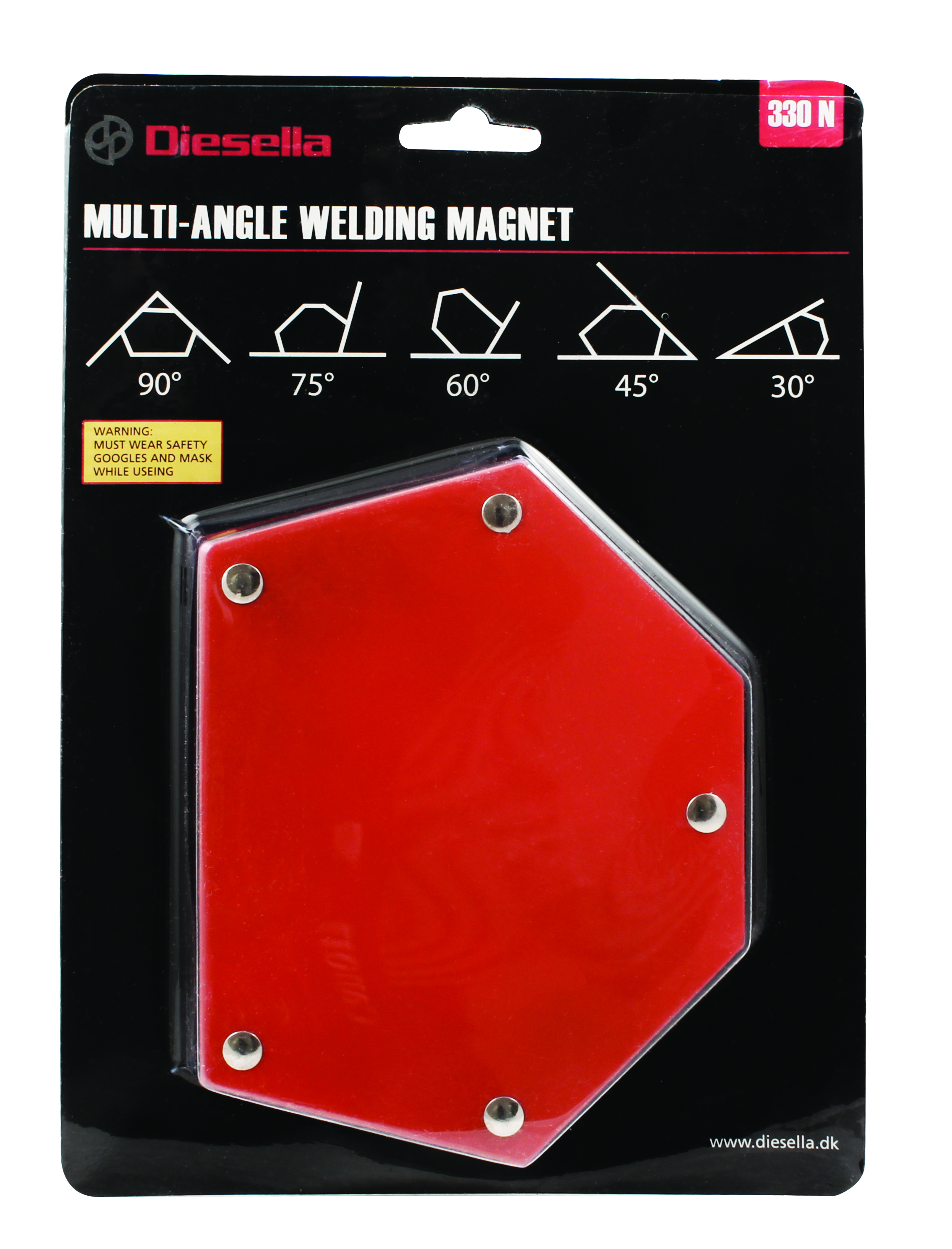 WLDPRO Multivinkel Svejsemagnet med 30°/45°/60°/75°/90° vinkler (330N)