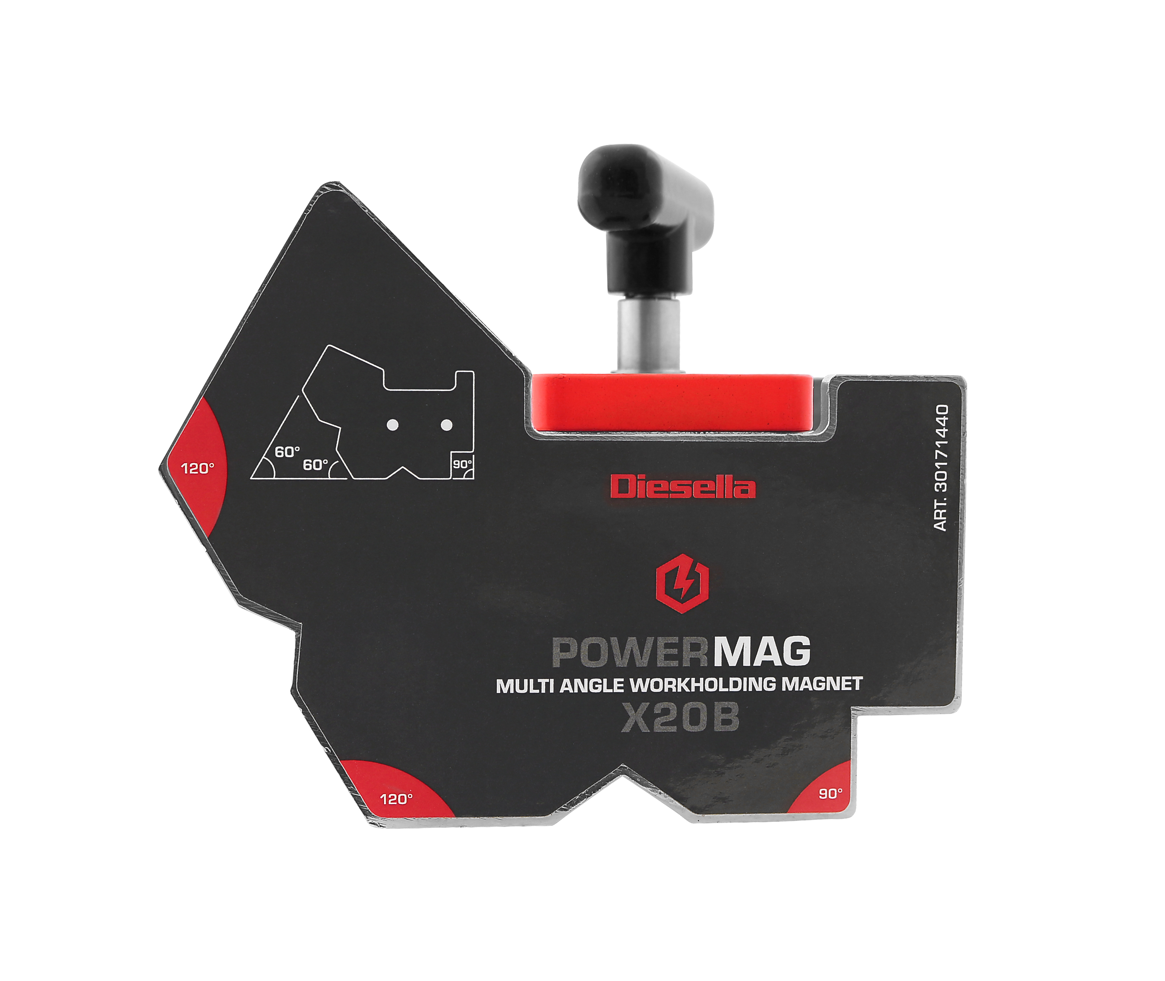 WLDPRO POWERMAG X20B Multivinkel Svejsemagnet med on/off funktion (1175N/120kg)