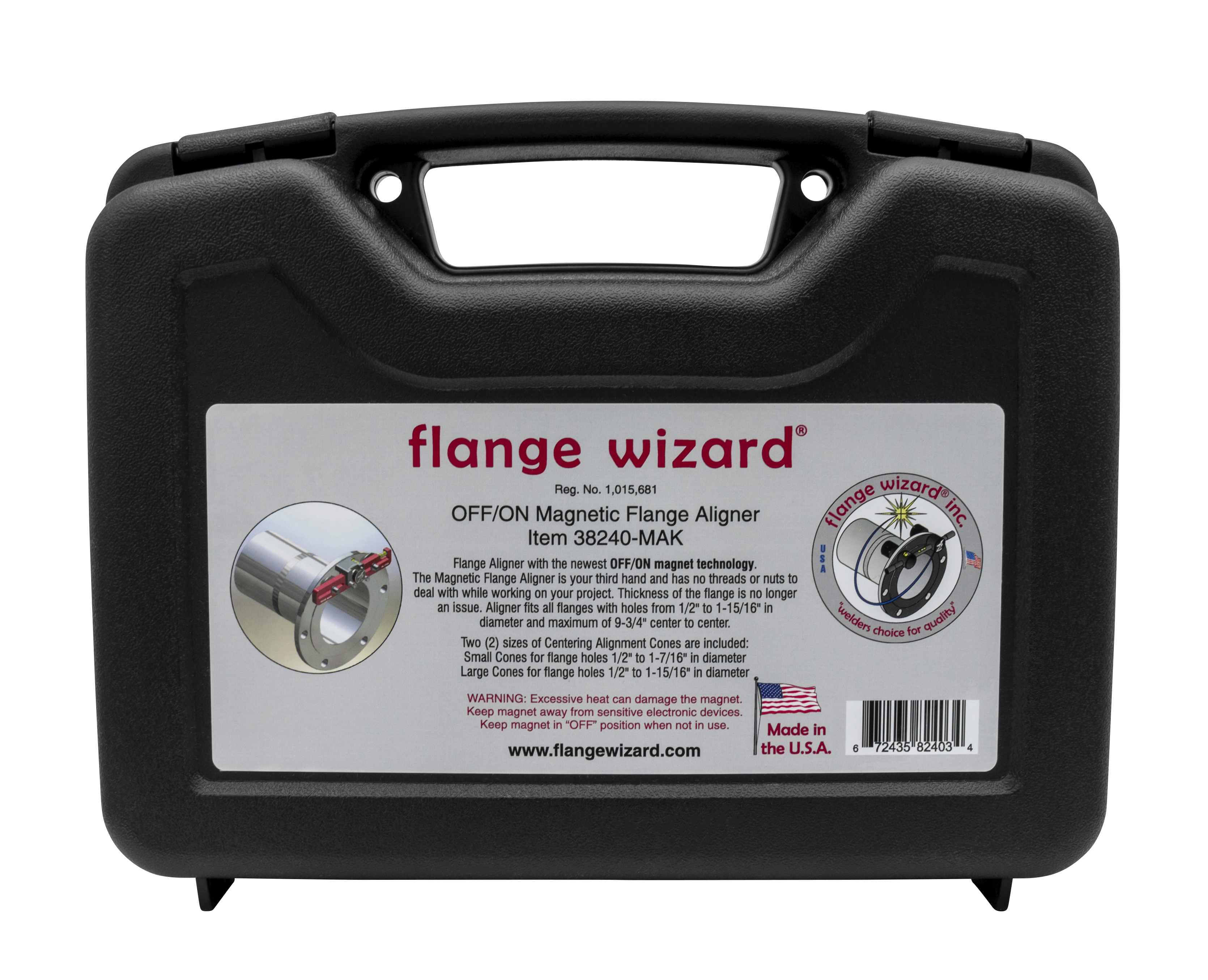 FLANGE WIZARD Magnetisk Flangejusterings sæt med vaterpas, magnet og centerkegler