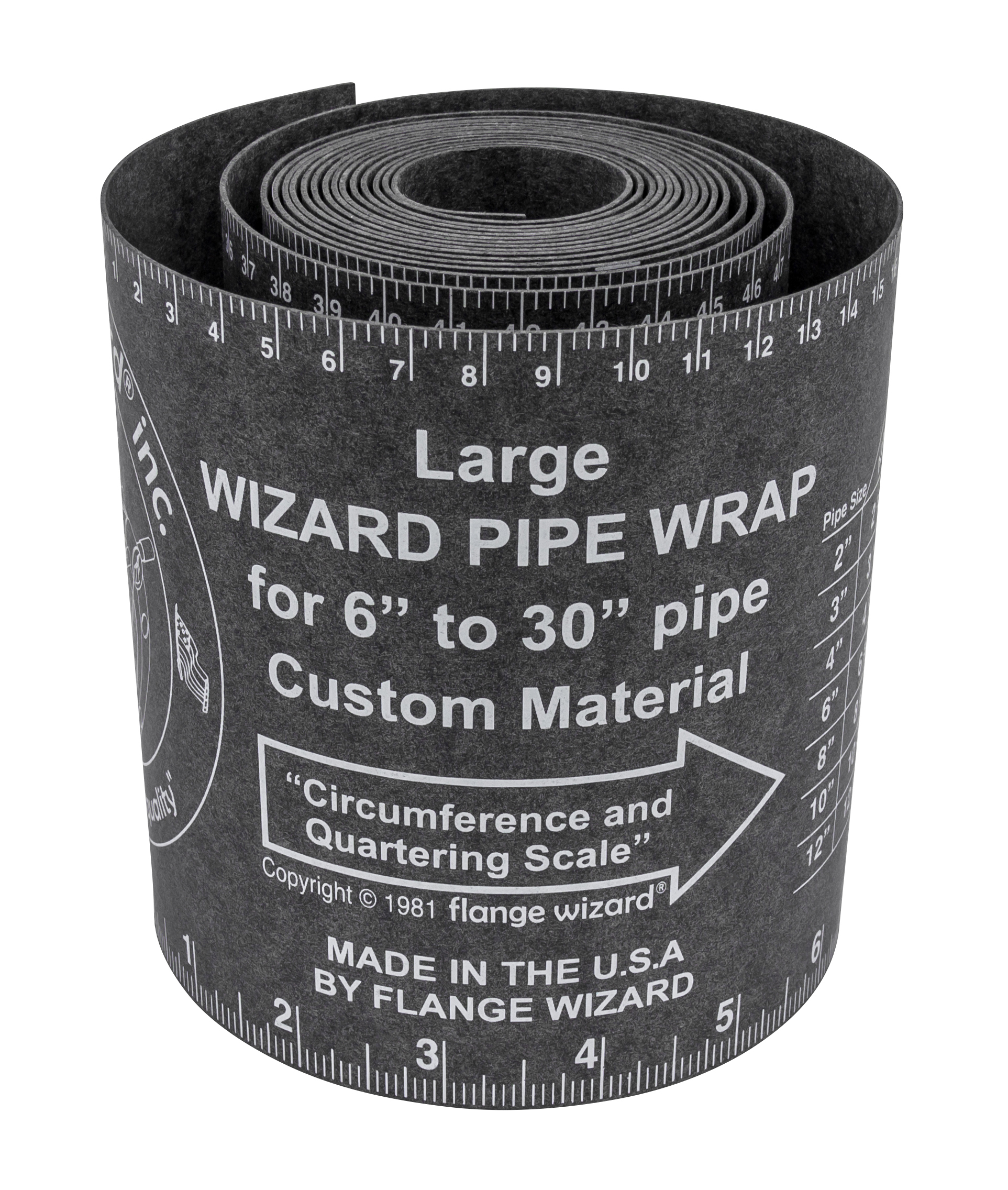 FLANGE WIZARD Wrap-Around WW-17A Large for 6"-30" rør (120" Længde / 5 1/4" Bredde)