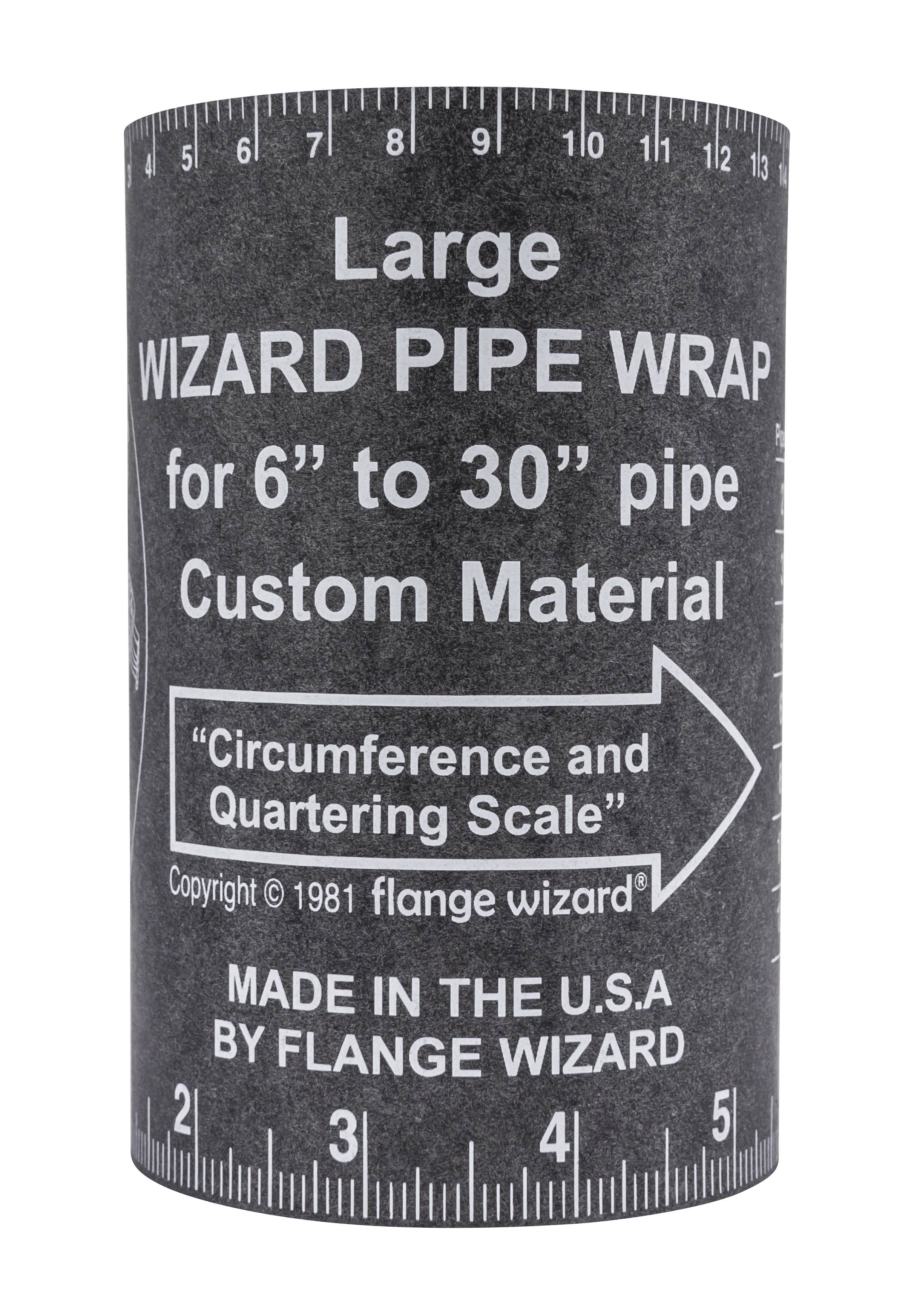 FLANGE WIZARD Wrap-Around WW-17A Large for 6"-30" rør (120" Længde / 5 1/4" Bredde)