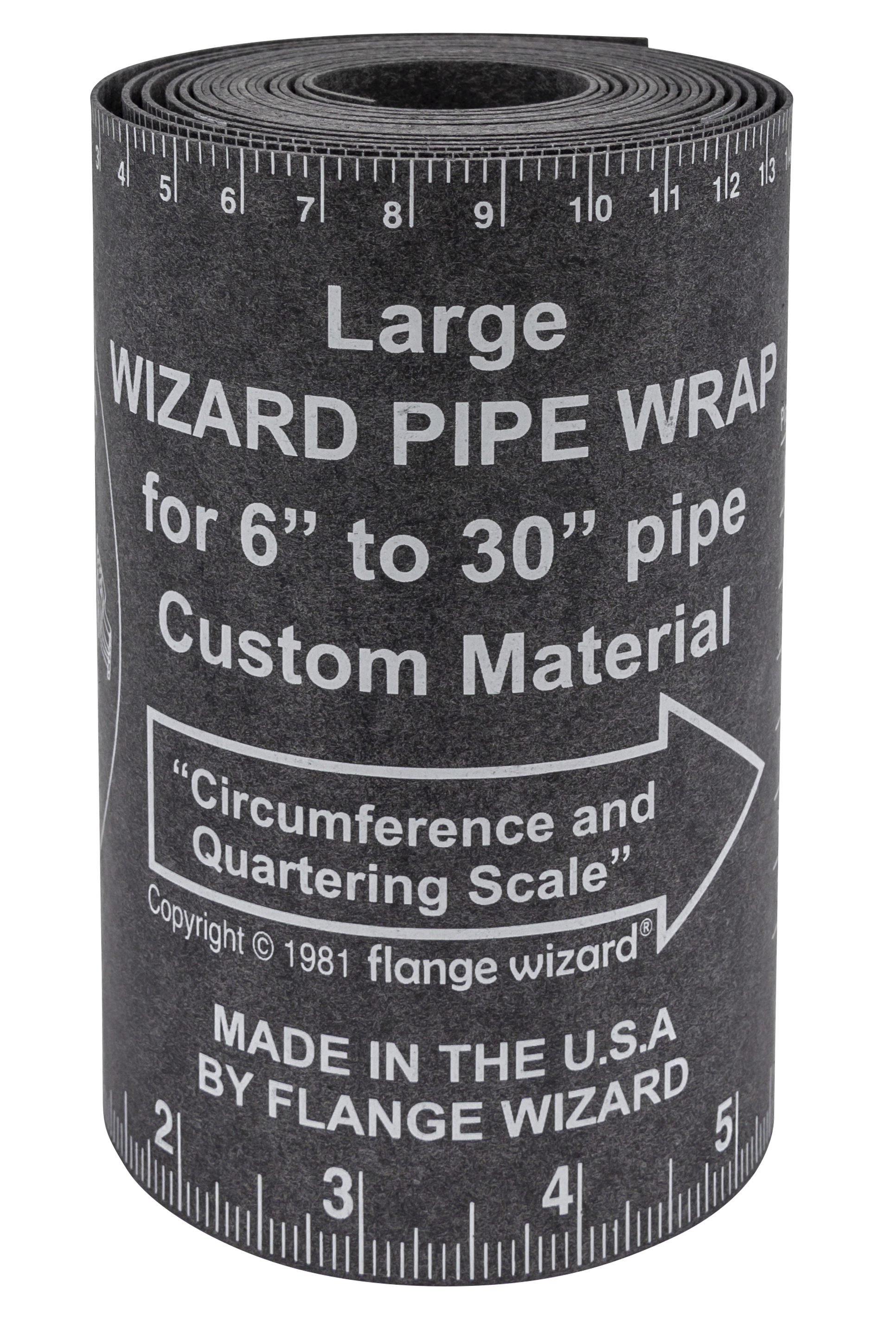 FLANGE WIZARD Wrap-Around WW-17A Large for 6"-30" rør (120" Længde / 5 1/4" Bredde)