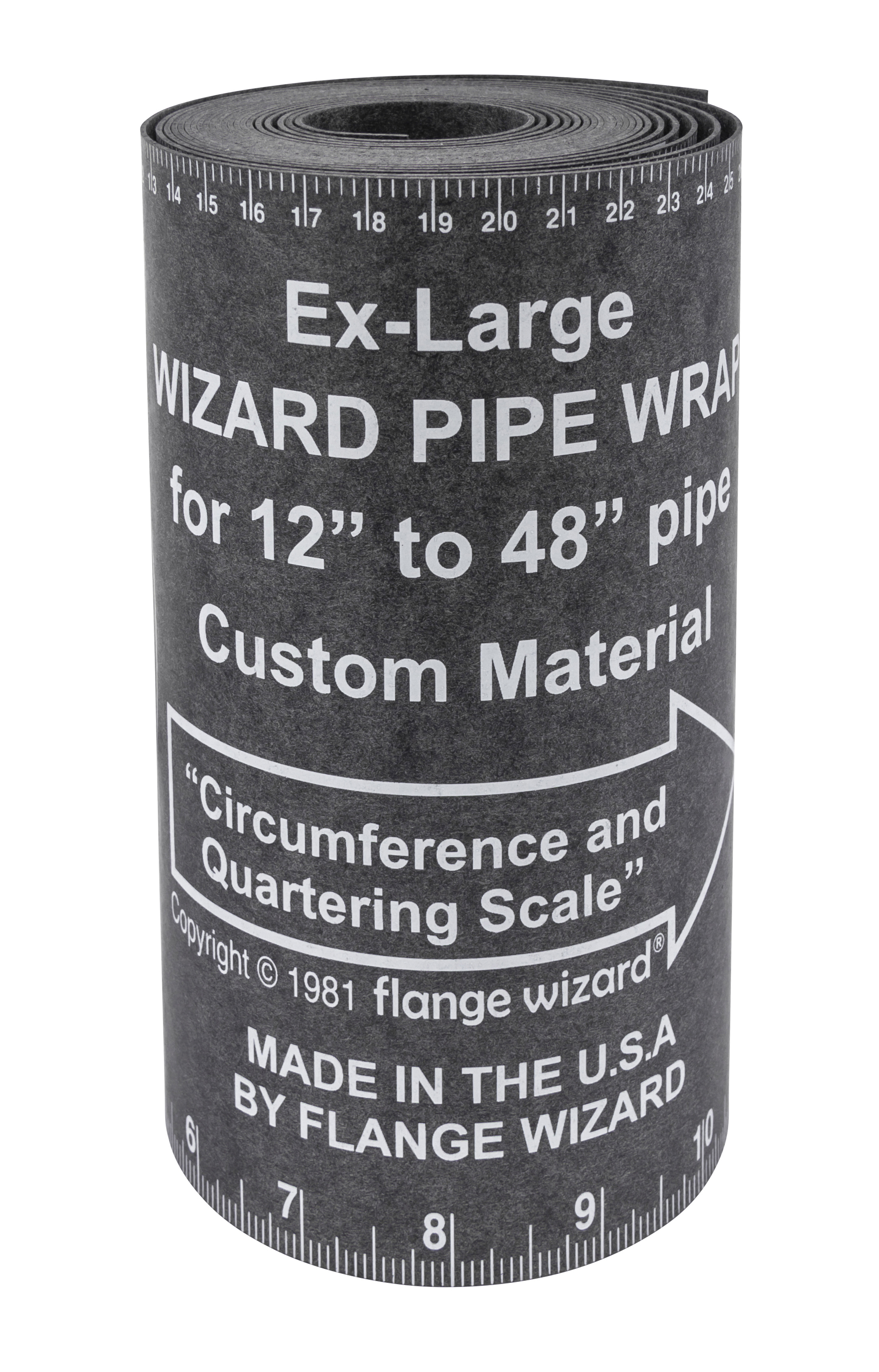 FLANGE WIZARD Wrap-Around WW-19 Extra-Large for 12"-48" rør (180" Længde / 7" Bredde)