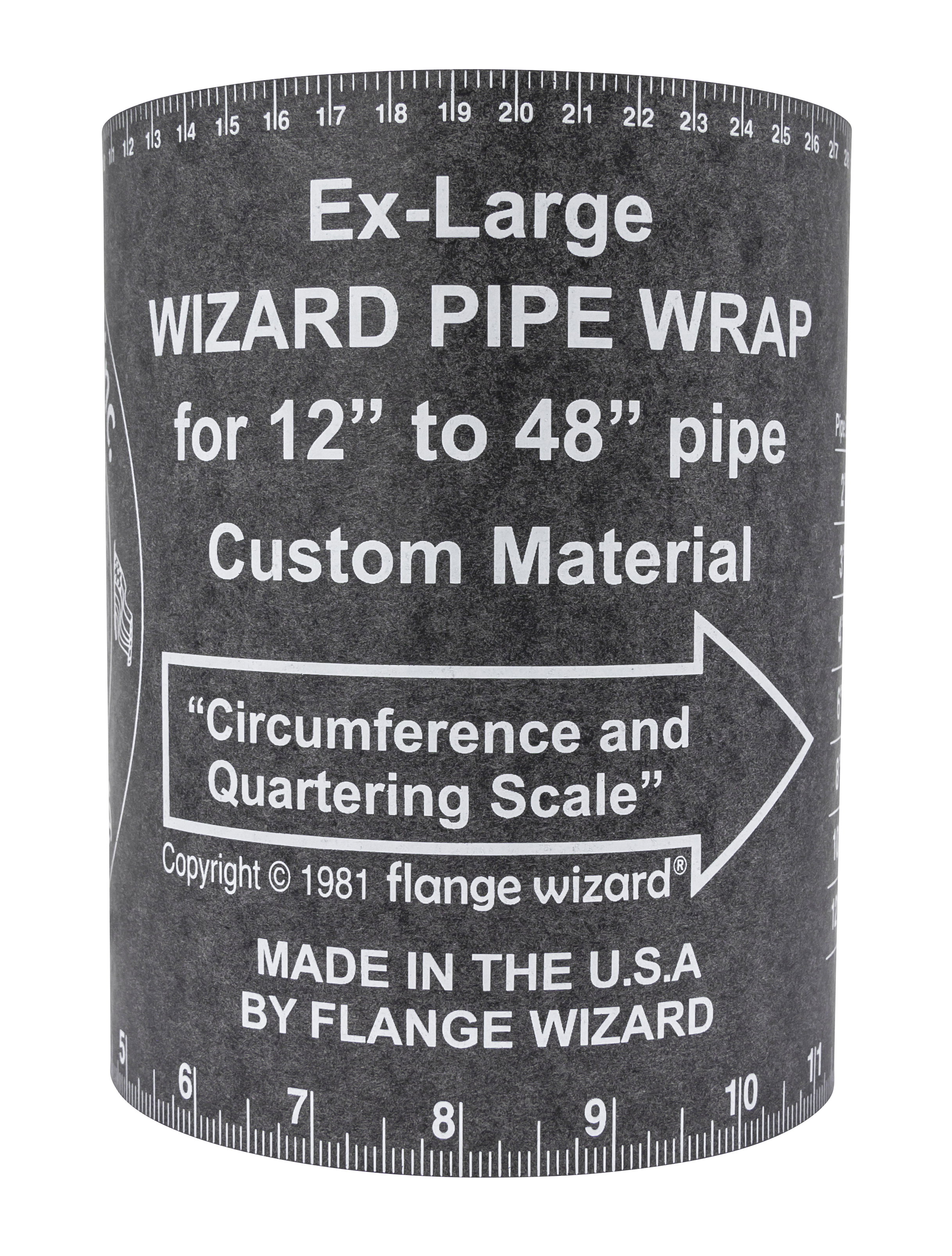 FLANGE WIZARD Wrap-Around WW-19 Extra-Large for 12"-48" rør (180" Længde / 7" Bredde)