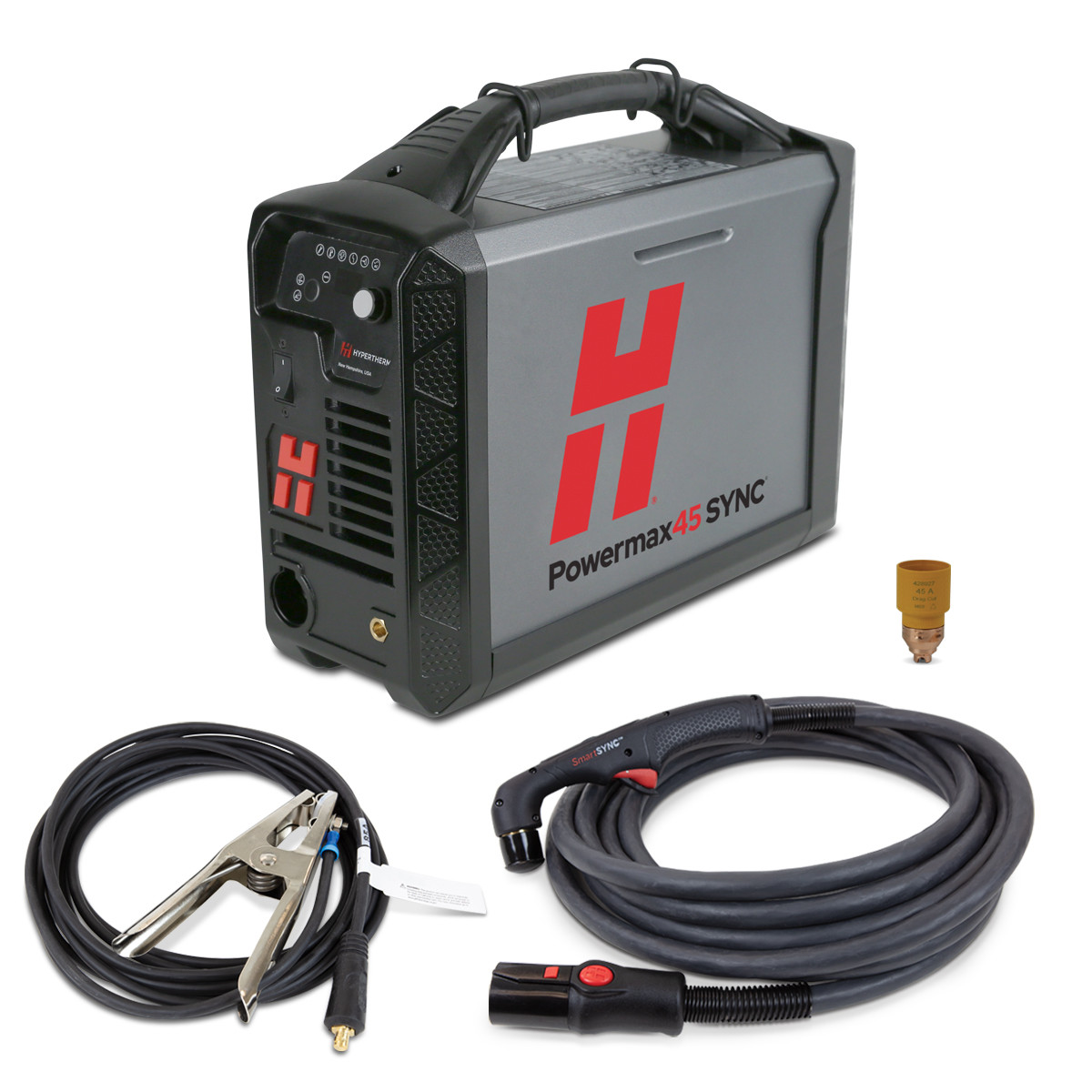 

Hypertherm Powermax45 SYNC plasmaskærer inkl. 75° håndbrænder, 7,6 m