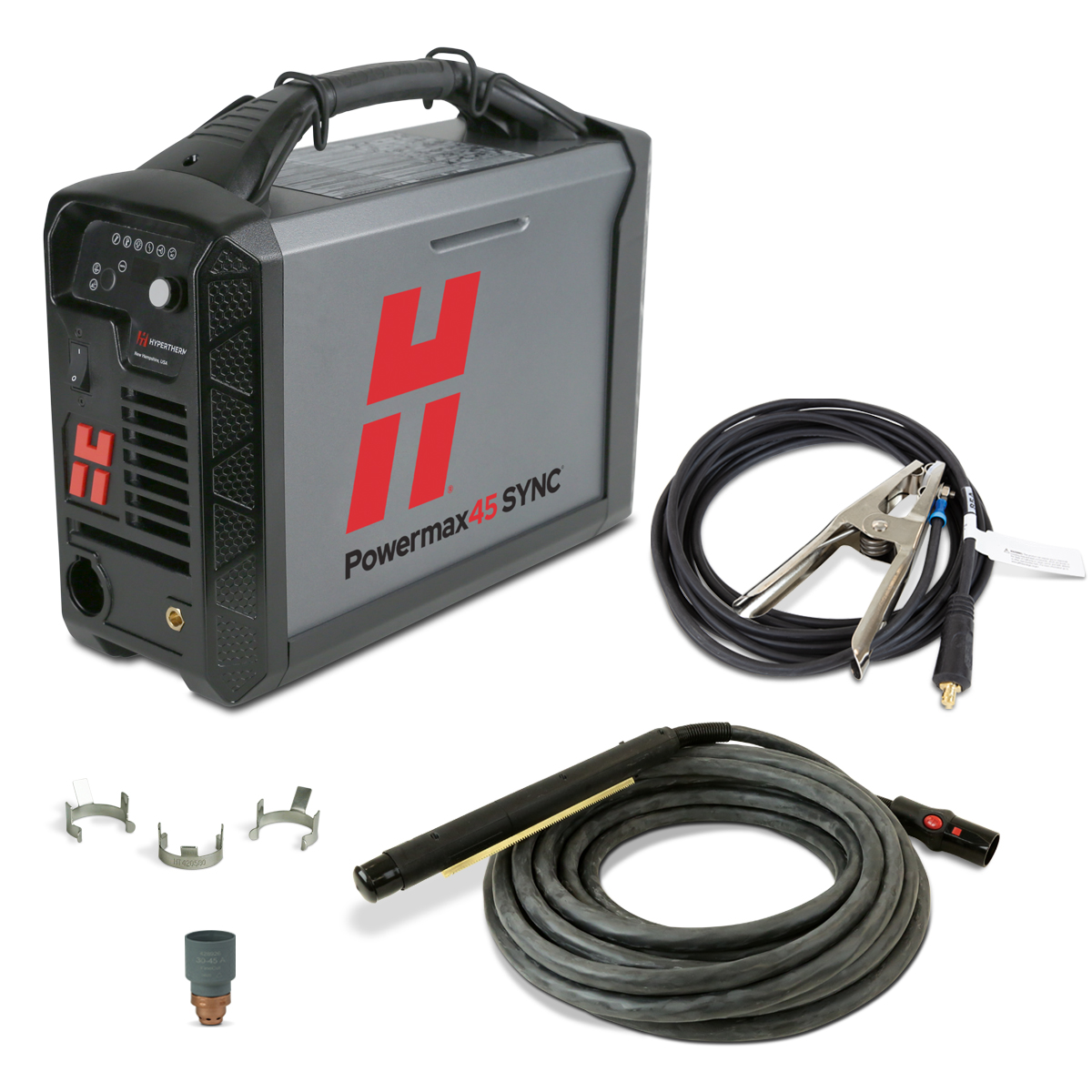 Hypertherm Powermax45 SYNC plasmaskærer inkl. 75° håndbrænder, 6,1 m