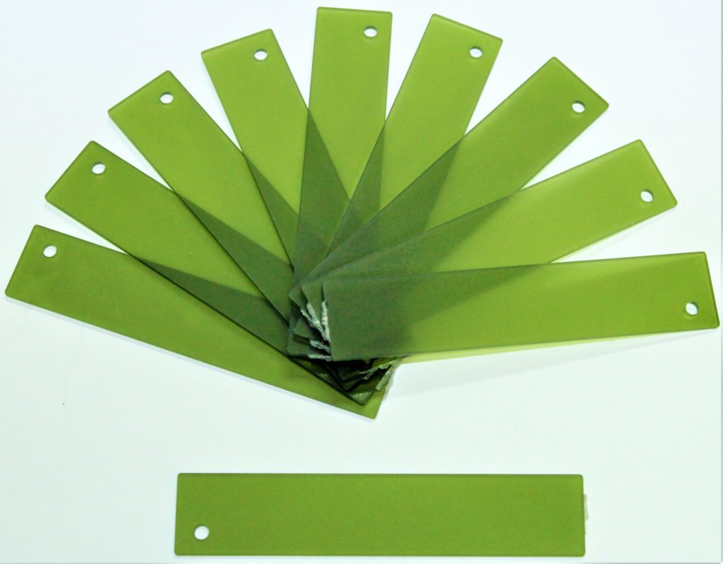Sigteglas grøn acryl DIN3 22x108