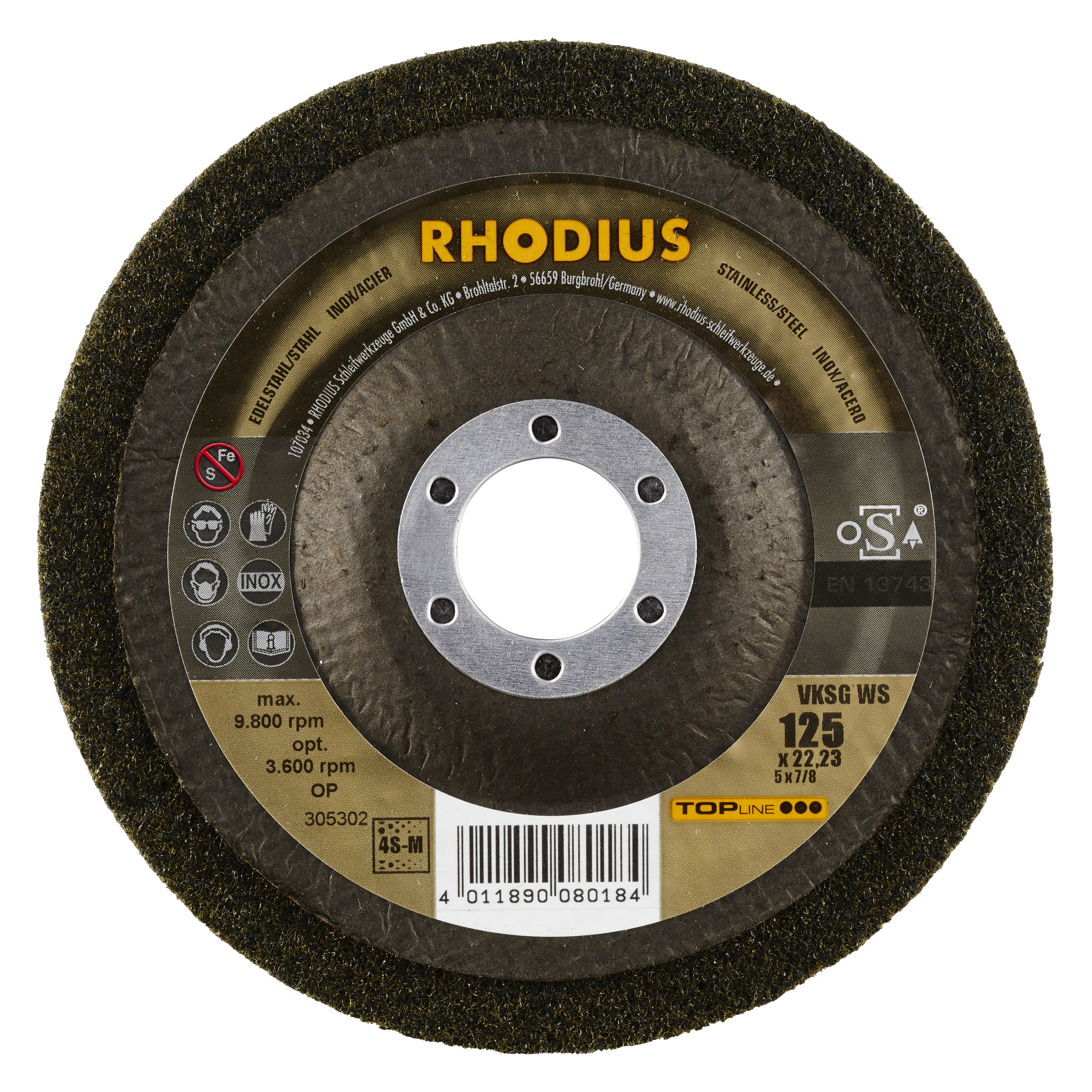 

Polerskive VKSG WS Ø125xø22,23mm Medium Rhodius