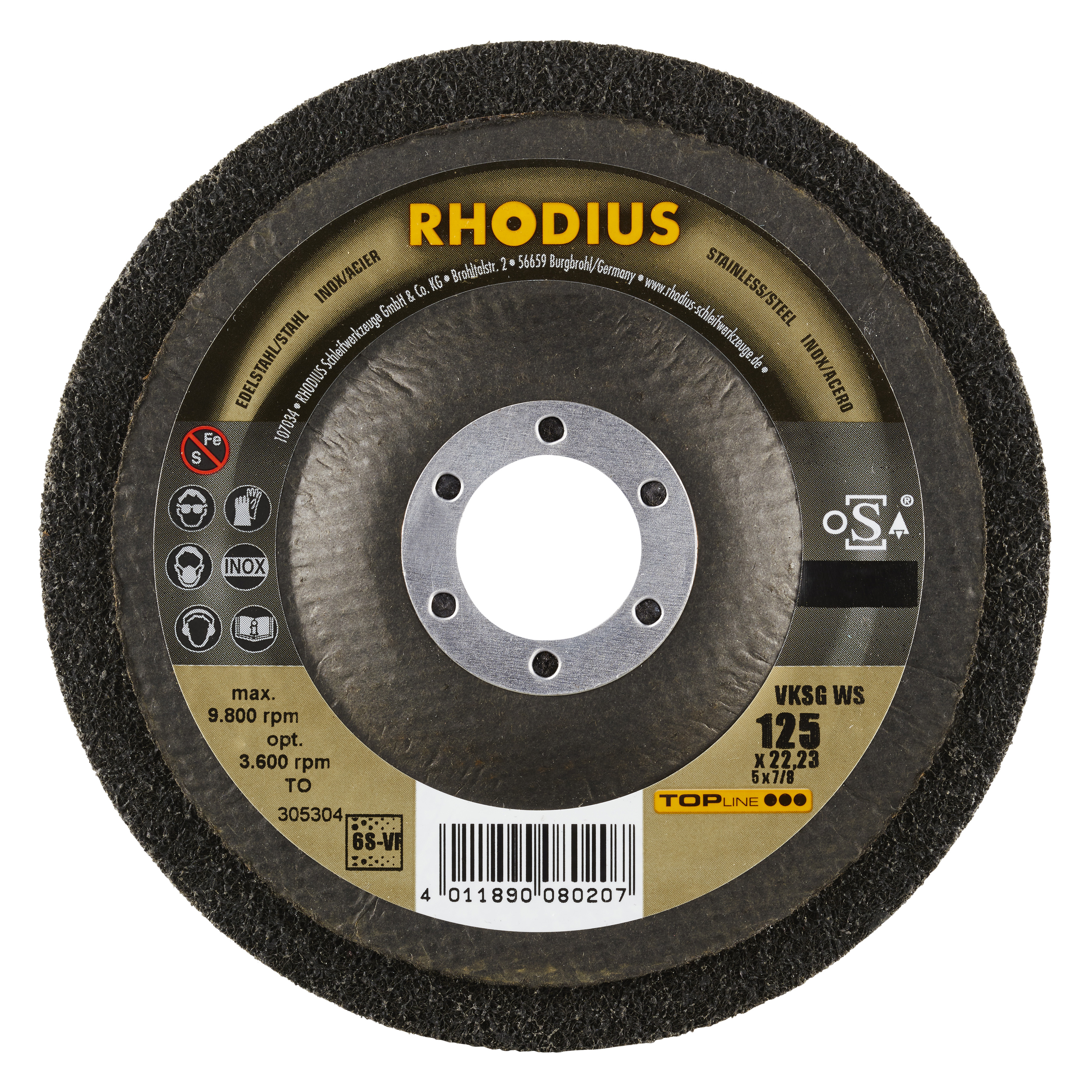 

Polerskive VKSG WS Ø125xø22,23mm Very-Fine Rhodius