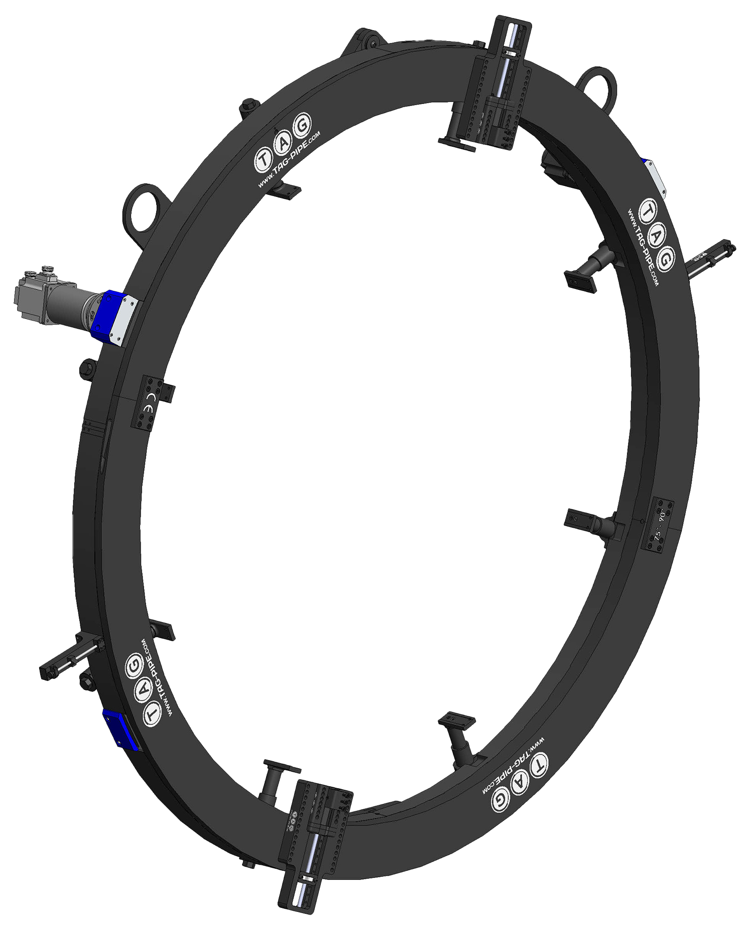 TAG Split Frame 75" Skære- og rørskærpemaskine Dobbelt servo elektrisk 3-faset 400V