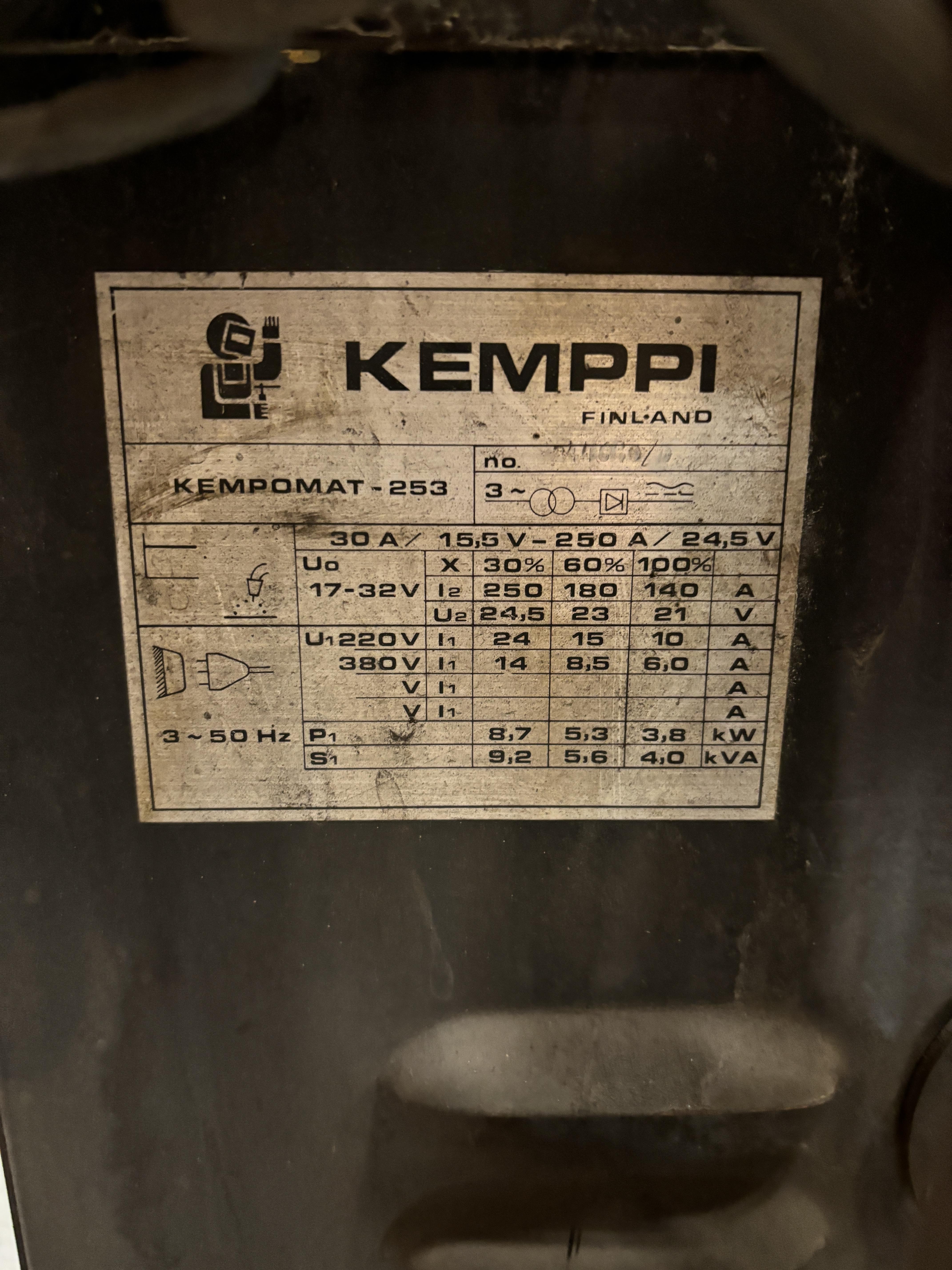 Kemppi Kempomat 253 svejsemaskine 250A